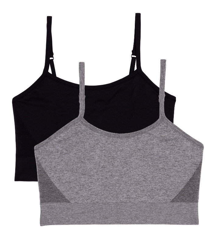 Wonder Nation Girls' Seamless Brami Recycled Bra, 2-Pack.