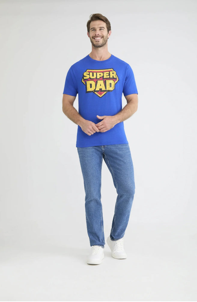 Men's and Big Men's Father's Day Super Dad Graphic Tee Shirt from Way to Celebrate.