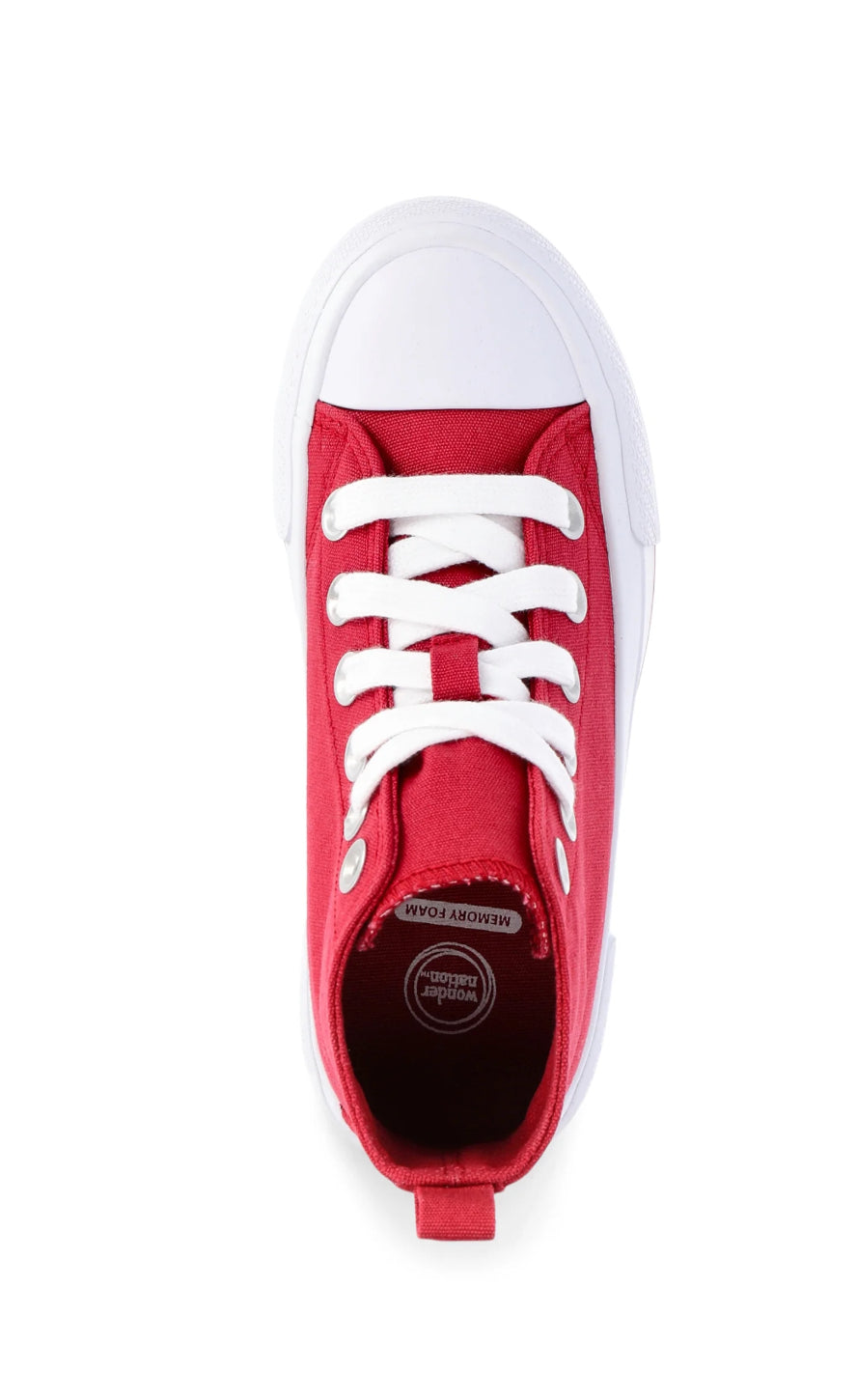 Wonder Nation Little Girls and Big Girls Platform High Top Sneakers