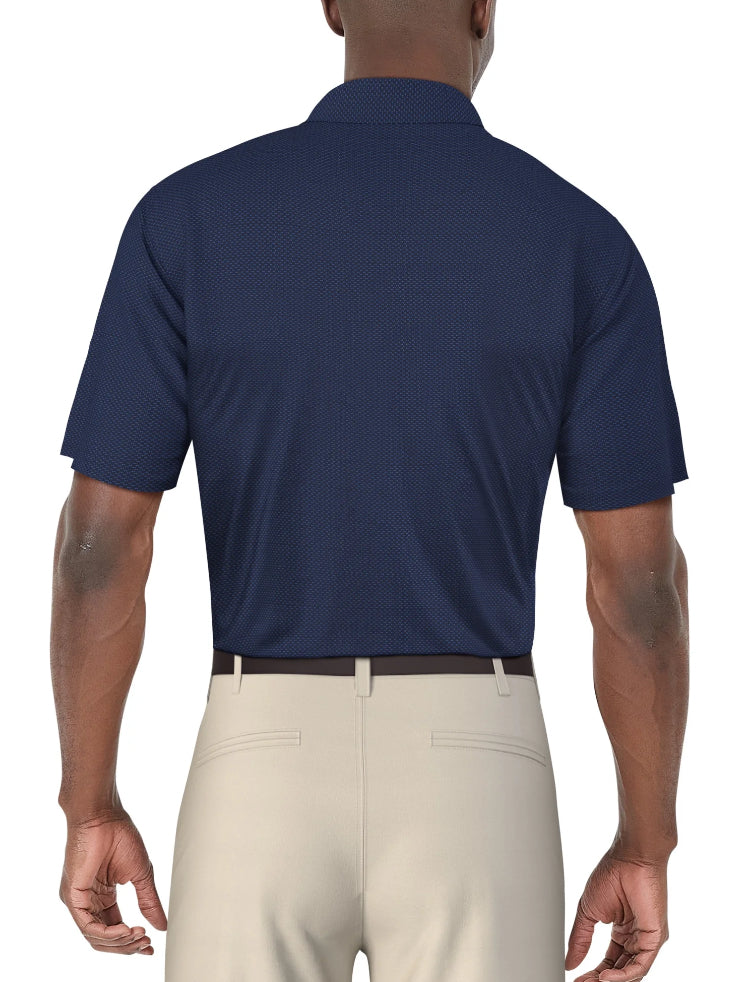 Ben Hogan Men's and Big Men’s Digital Ombre Chest Print Short Sleeve Golf Polo Shirt.