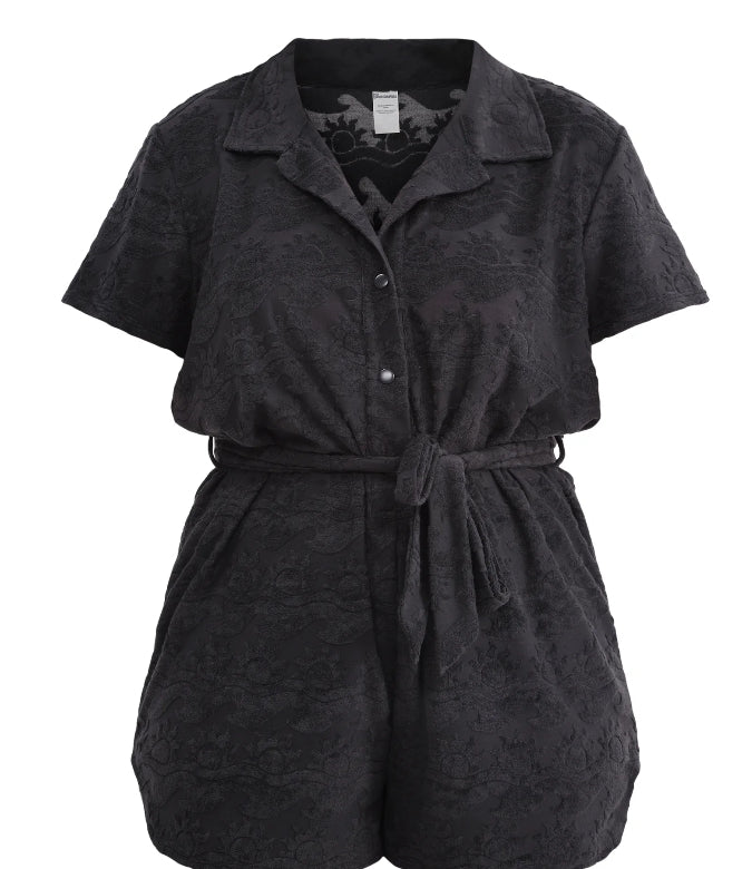 No Boundaries Terry Loop Coverup Romper, Women's