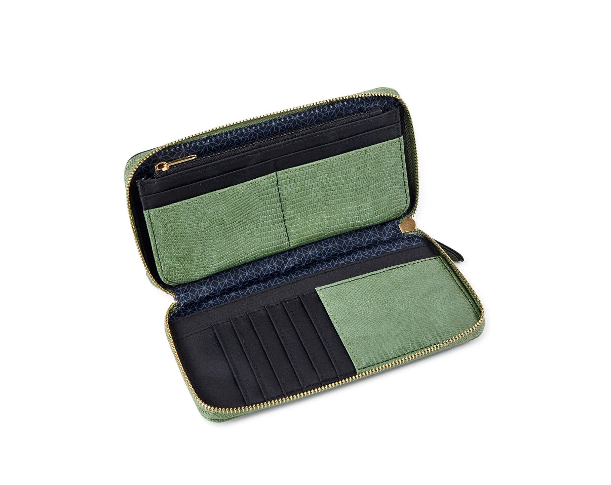 Time and Tru Women's Freda Wallet, Dark Aloe