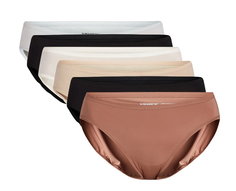 Joyspun Women's Microfiber Bikini Panties, 6-Pack.