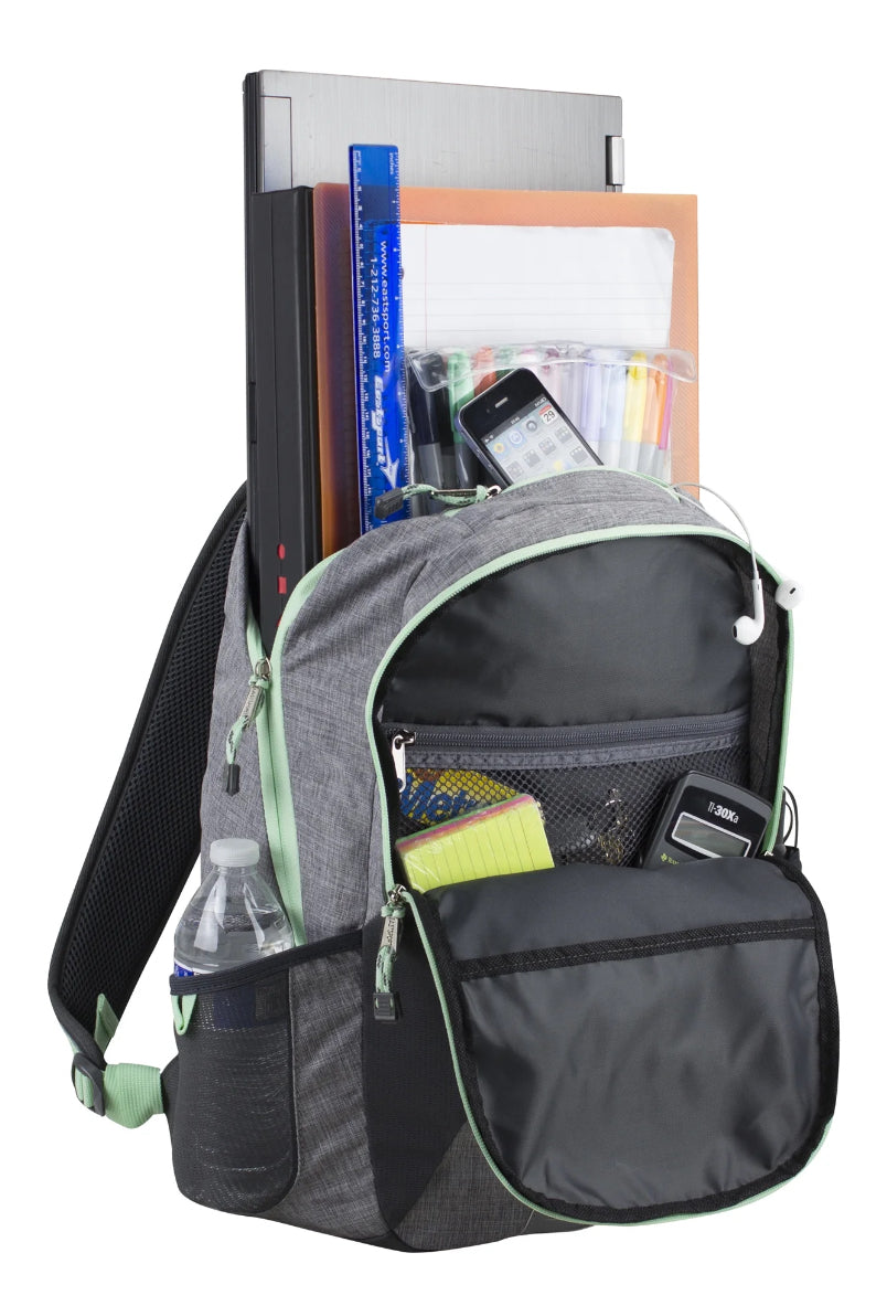 Eastsport Unisex Summit Bungee Backpack, Light Grey