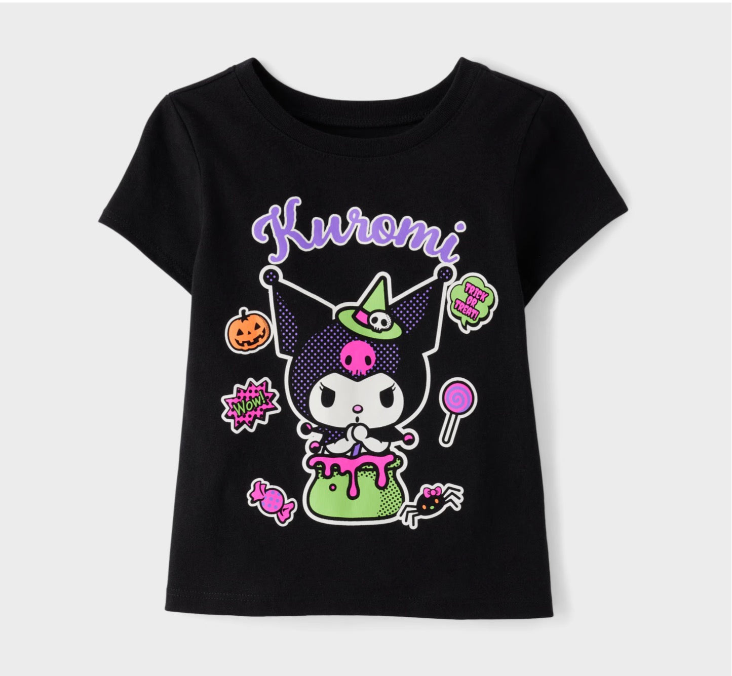 Toddler Girls Kuromi™ Glow Halloween Graphic Tee