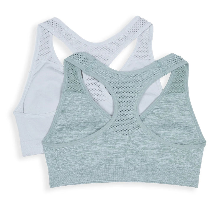 Wonder Nation Girls' Racerback Sports Bra, 2-Pack