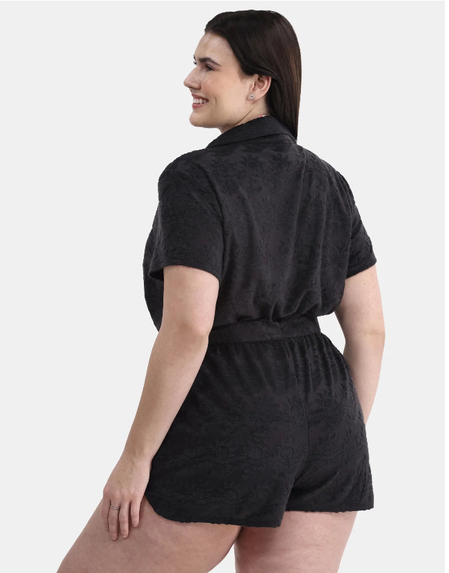 No Boundaries Terry Loop Coverup Romper, Women's