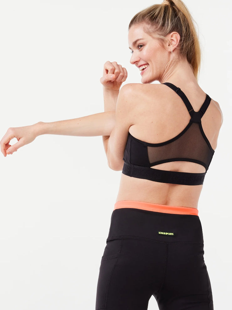 Love & Sports Women’s Logo Patch Sports Bra