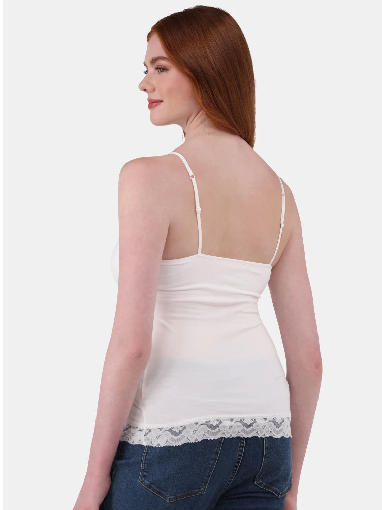 No Boundaries Cami with Lace Trim.
