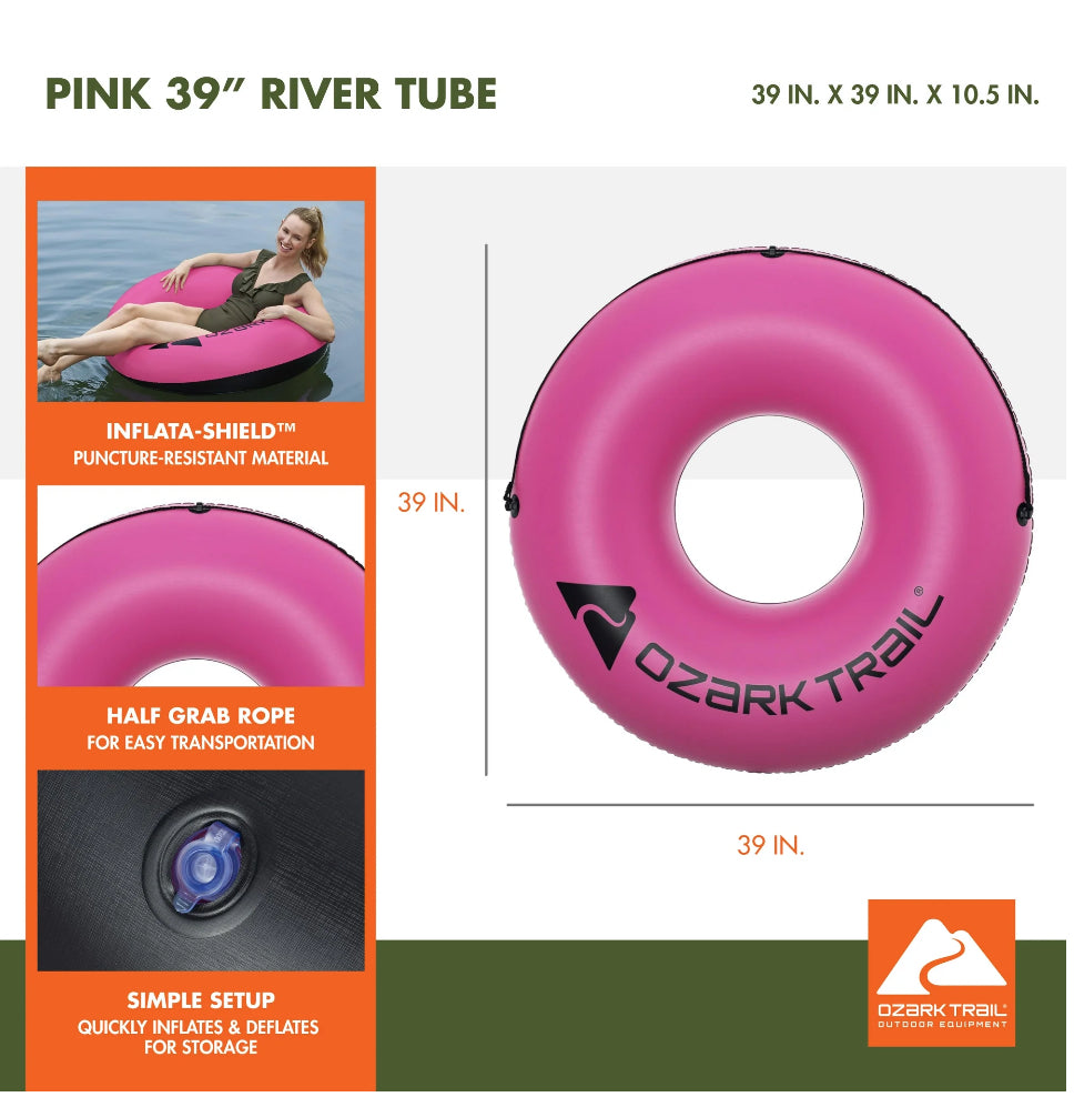 Ozark Trail Pink River Tube 39"