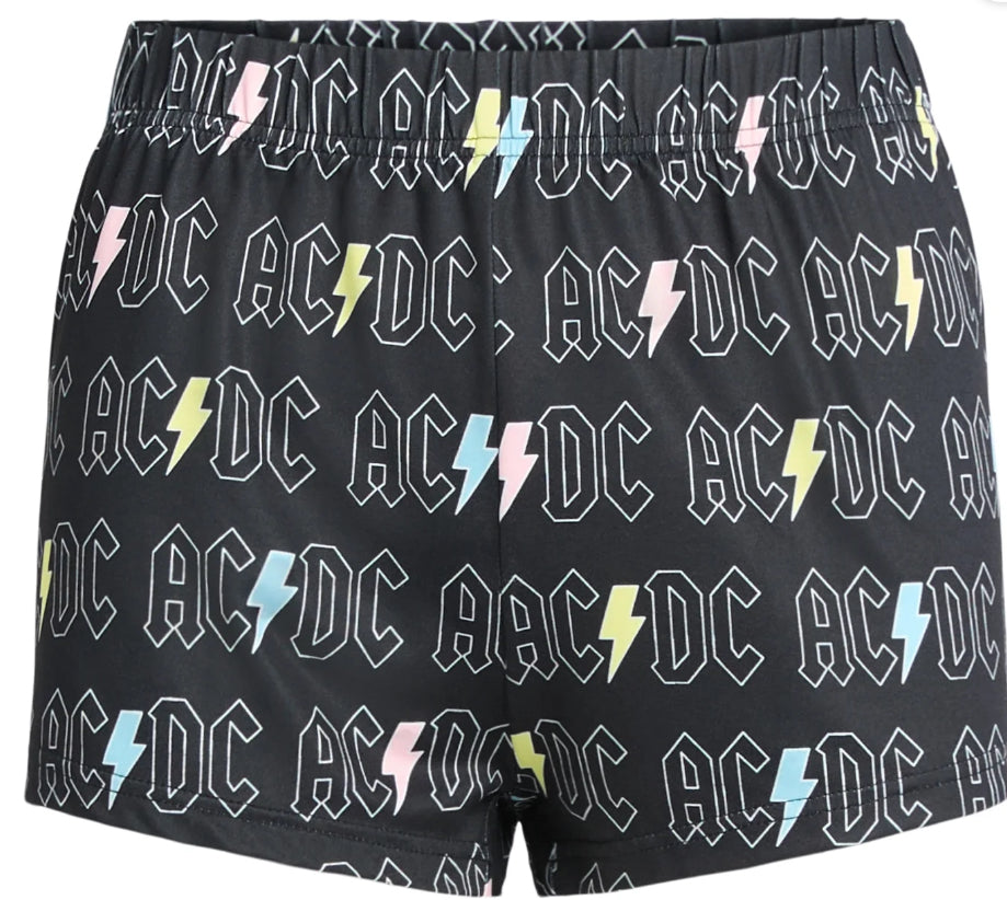 AC/DC Women's and Women's Plus Jersey Sleep Shorts