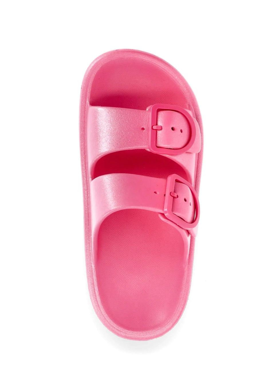 Wonder Nation Girls EVA Double Buckle Sandals