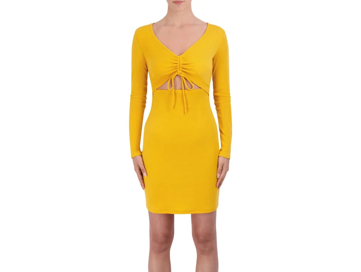 BCBG Paris Rib Knit Cutout Dress