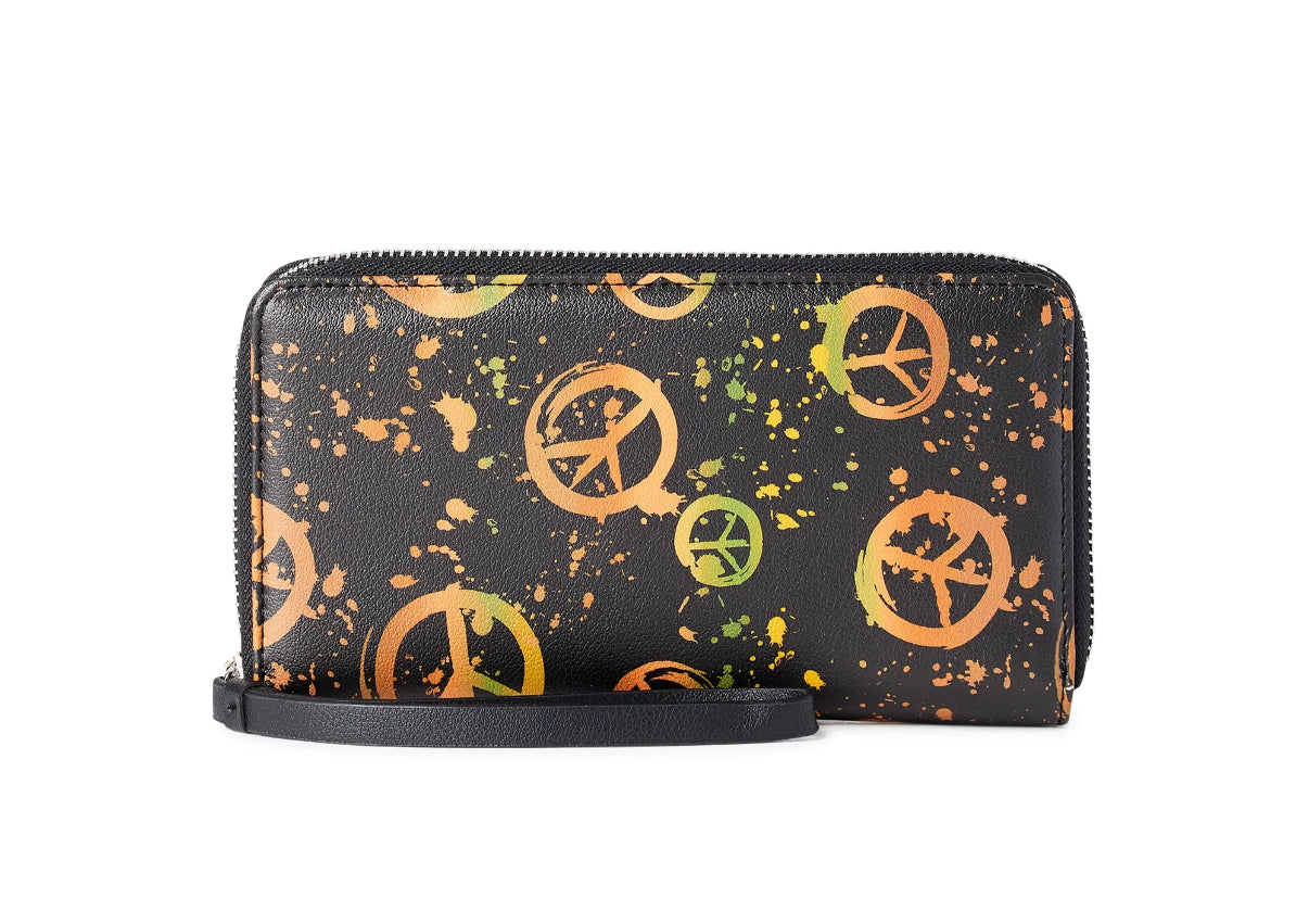 No Boundaries Women's Zip Around Wristlet Wallet
