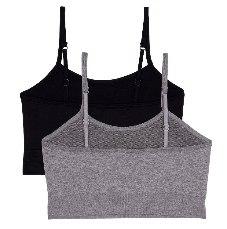 Wonder Nation Girls' Seamless Brami Recycled Bra, 2-Pack.