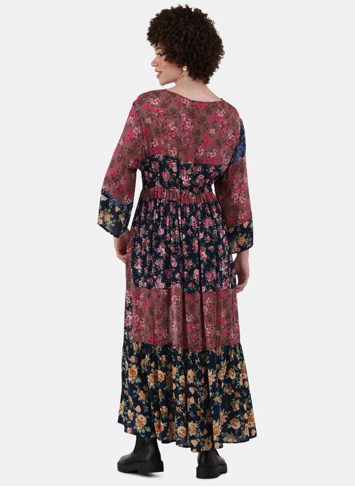 No Boundaries Women's Viscose Mixed Print Fashion Coverup.