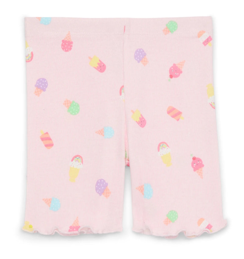 Garanimals Toddler Girl Rib Biker Shorts with Lettuce Hem.