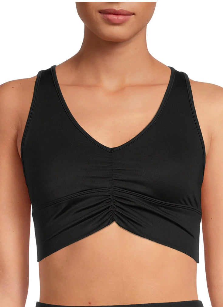 Avia Women's Ruched V-Neck Sports Bra