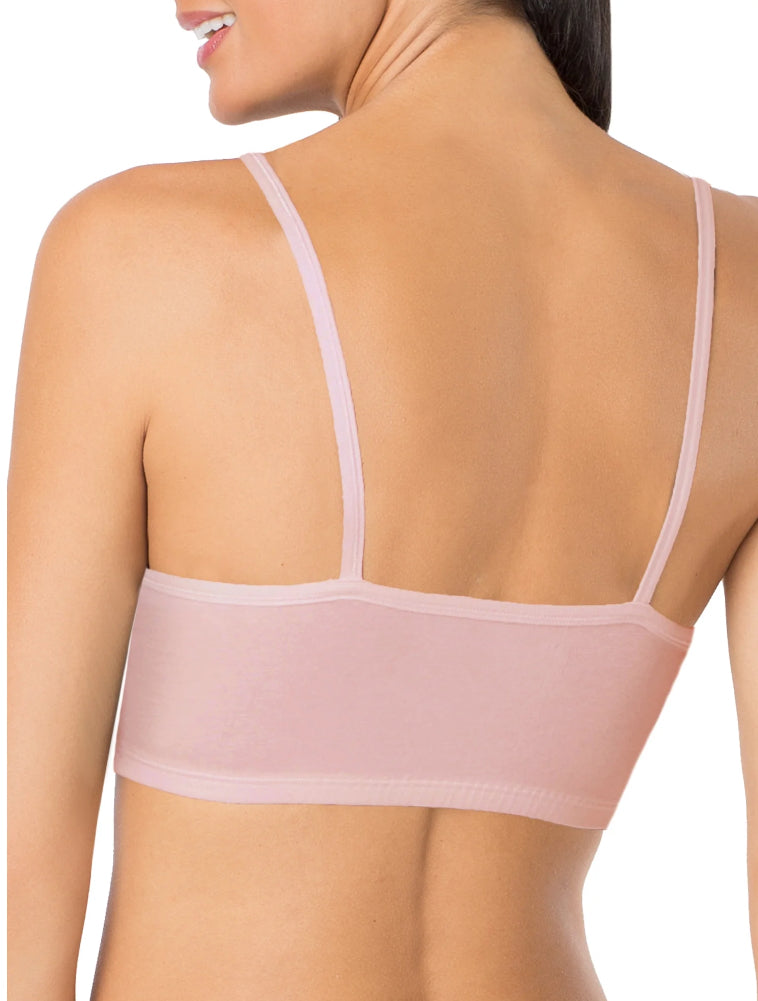 Fruit of the Loom Women's Spaghetti Strap Cotton Sports Bra, 3-Pack.