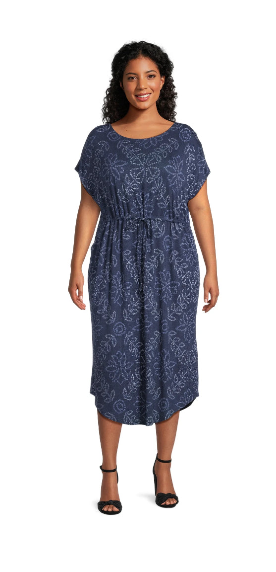 Terra & Sky Women’s Plus Size Criss Cross Knit Dress