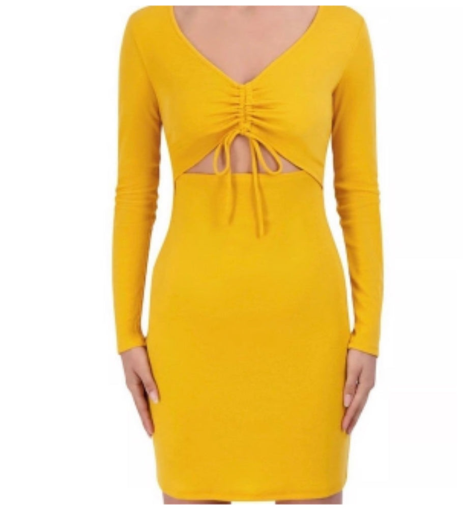 BCBG Paris Rib Knit Cutout Dress