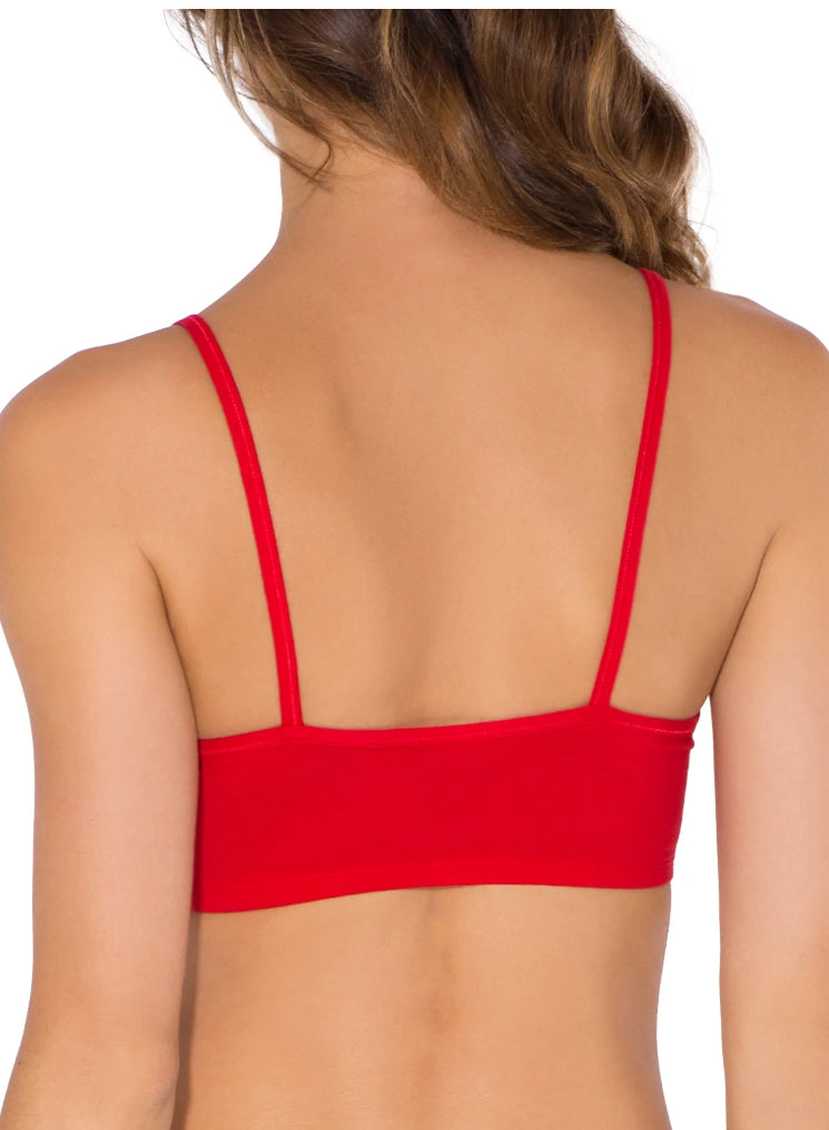 Fruit of the Loom Women's Spaghetti Strap Cotton Sports Bra, 3-Pack.