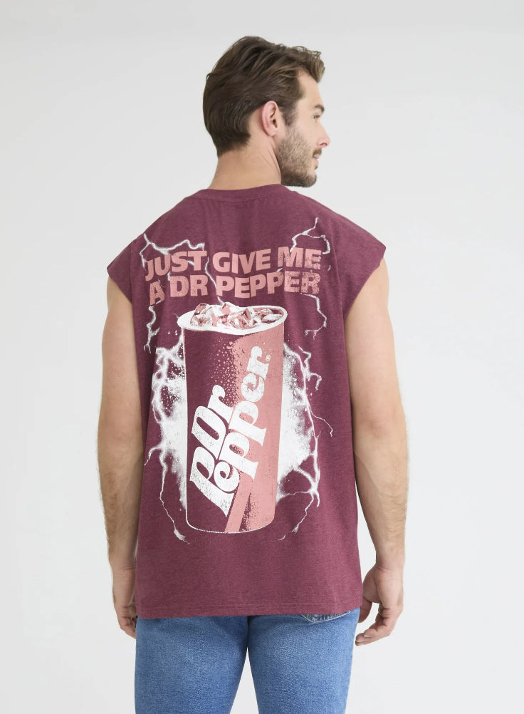 Dr Pepper Men's and Big Men's Graphic Print Muscle Tank Top