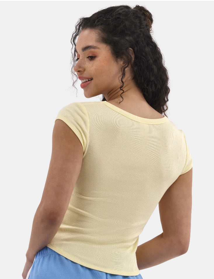 No Boundaries Scoop Tee with Cap Sleeves, Women's