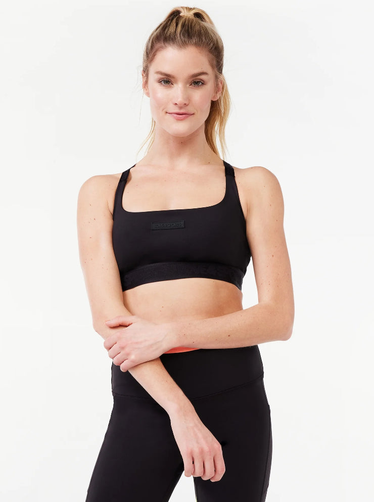 Love & Sports Women’s Logo Patch Sports Bra