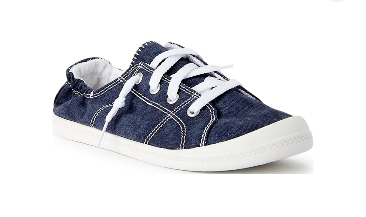 Time and Tru Women's Scrunch Back Slip-On Sneaker