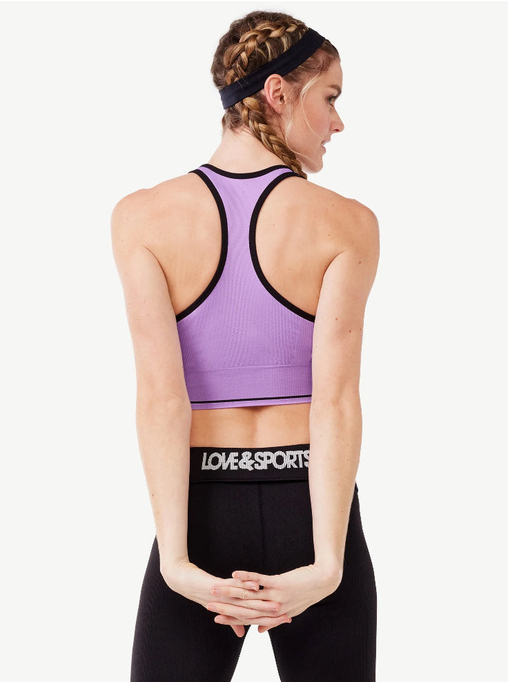 Love & Sports Women's Plunge Seamless Sports Bra
