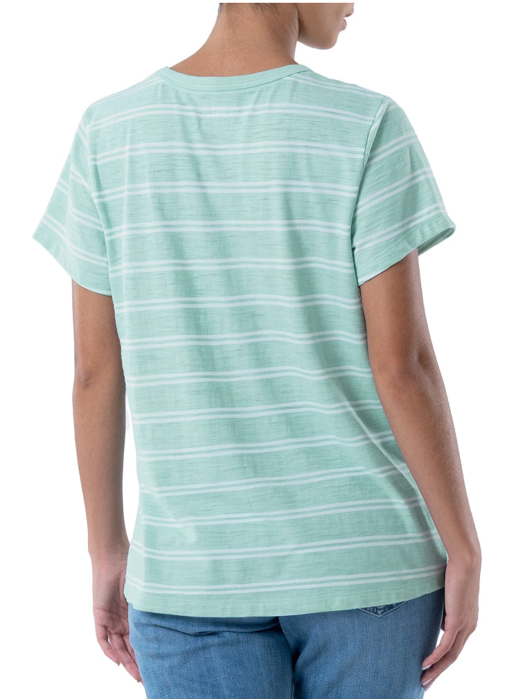 Time and Tru Women's Short Sleeve Slub Crew T-Shirt
