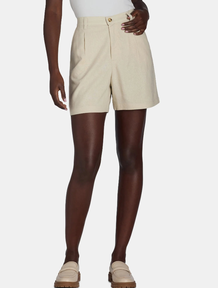 Time and Tru Women’s Linen Blend Shorts, 5” Inseam