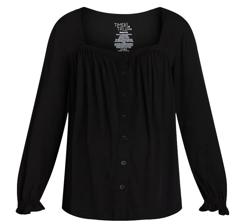 Time and Tru Maternity Square Neck Top