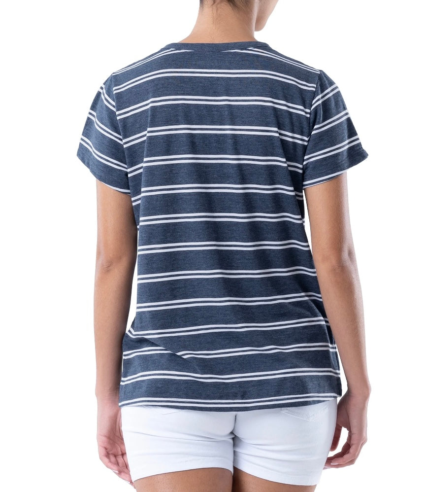 Time and Tru Women's Short Sleeve Slub Crew T-Shirt