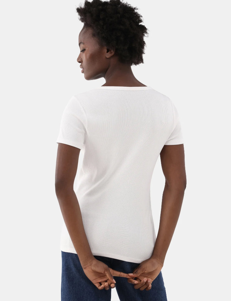 Time and Tru Women's Short Sleeve Rib Tee