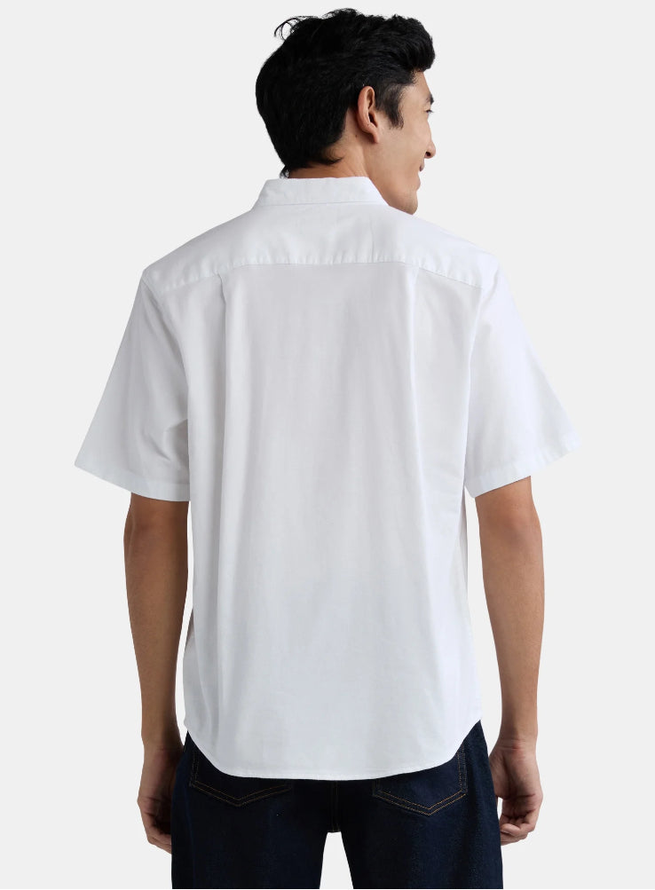 George Men's & Big Men's Button-Up Poplin Shirt with Short Sleeves.