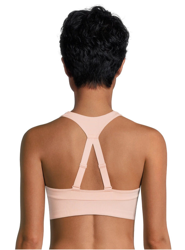 Avia Women's Split Racerback Bra with Adjustable Straps