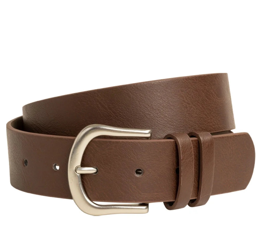 Time and Tru Women's Double Loop Harness Belt, Brown