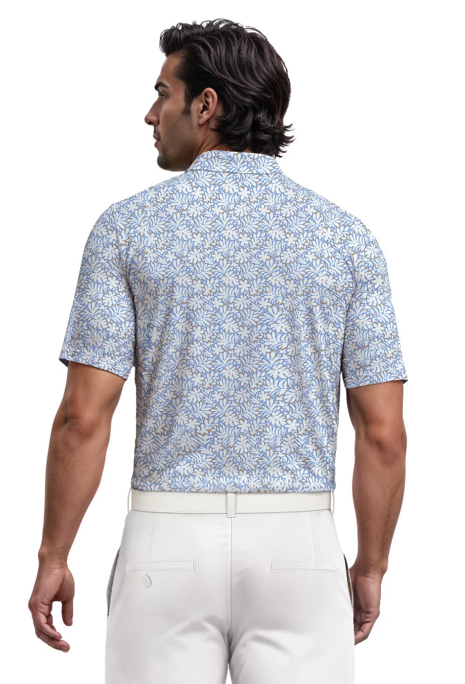 Ben Hogan Men's & Big Men's Tropical Print Golf Polo.