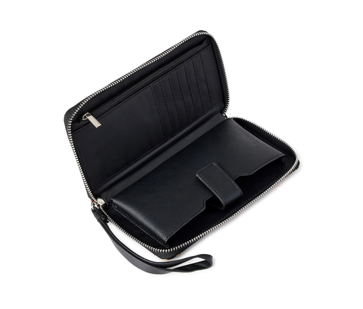 No Boundaries Women's Zip Around Wristlet Wallet