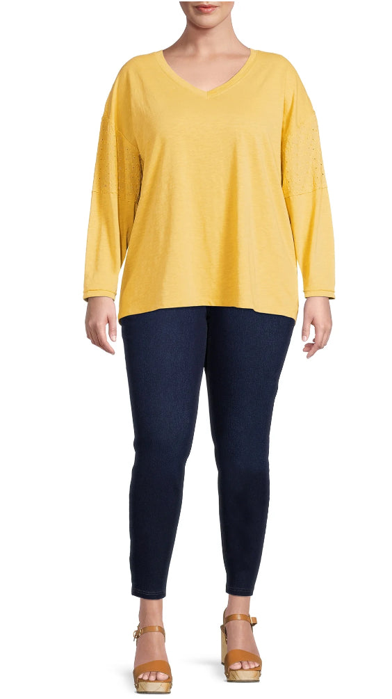 Terra & Sky Women's Plus Size Jeggings, 28" Inseam.