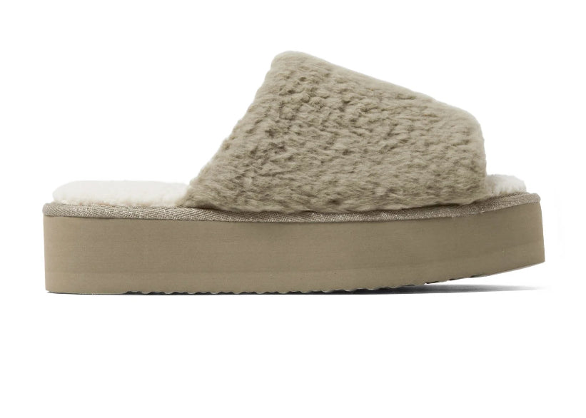 Dearfoams Cozy Comfort Women's Platform Terry Slide Slipper