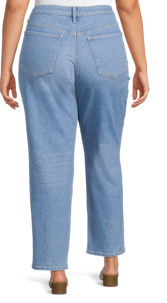 Terra & Sky Women's Plus Size Core Straight Leg Jeans