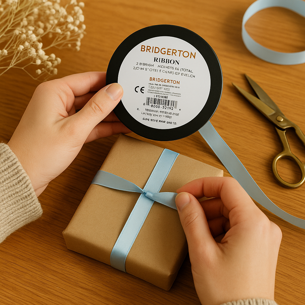 Bridgerton Decorative Ribbon Set – 2 Rolls (12 ft each)