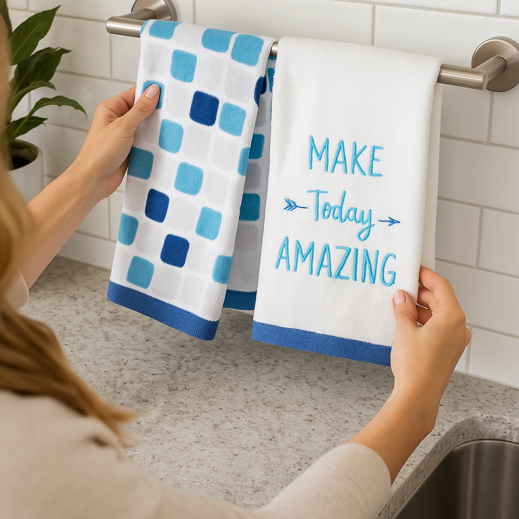 Elizabeth Wells Studio Velour Hand Towel Set – 2 Pack