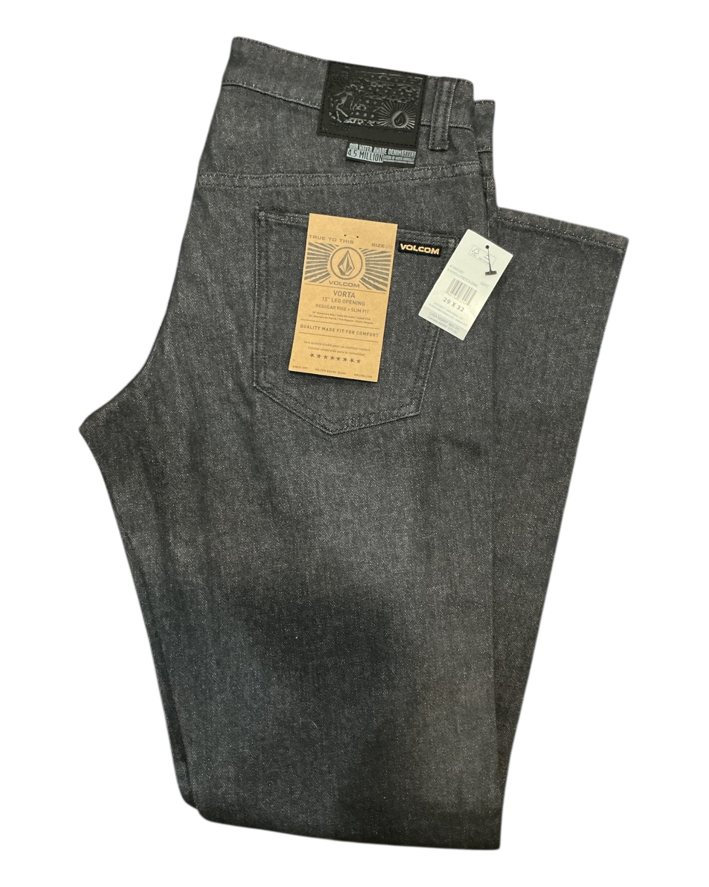 VOLCOM Vorta Slim Fit Jeans - GRY (Gray Wash)