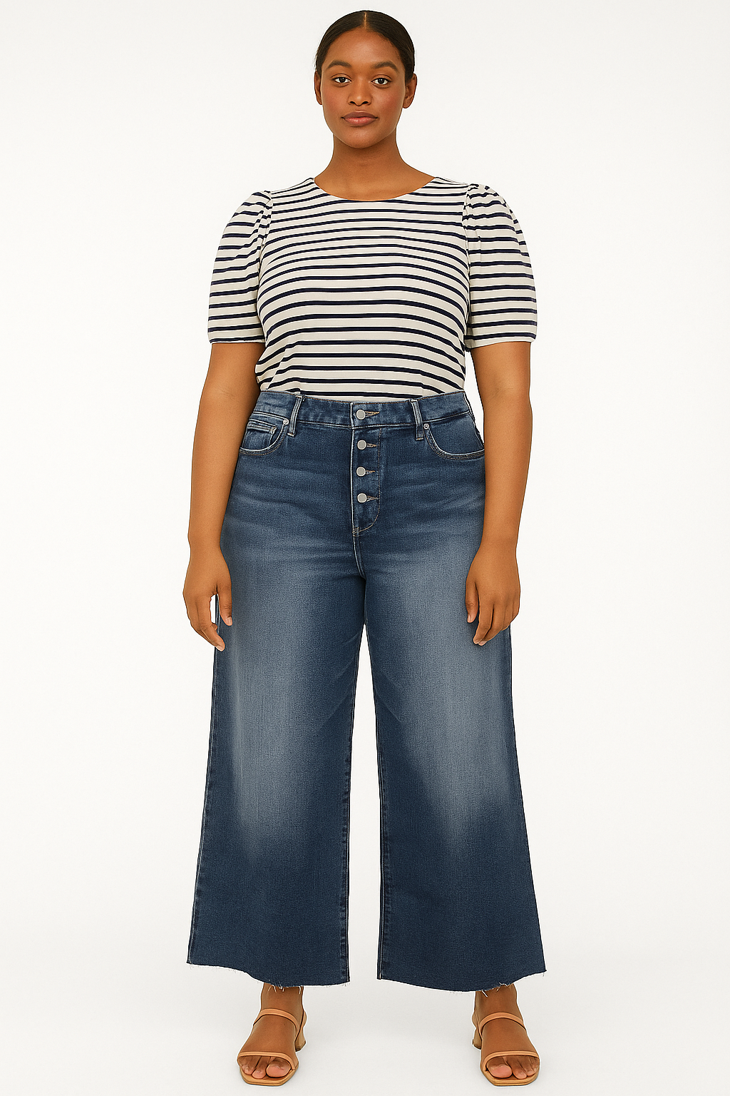 Time and Tru High-Rise Wide Leg Jeans