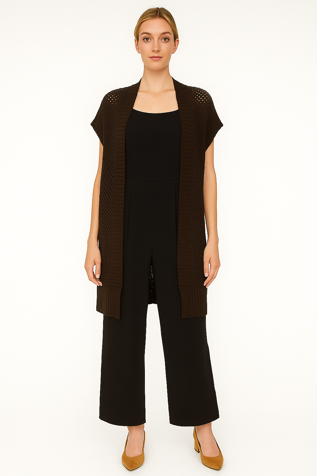 Time and Tru Crochet Layering Cardigan –