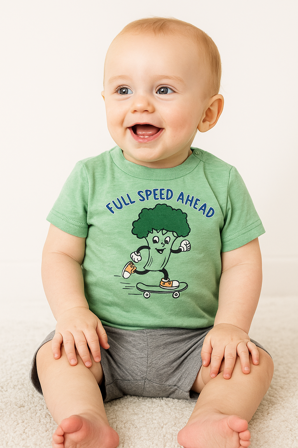 Garanimals Baby Bodysuit – “Full Speed Ahead” Broccoli Graphic